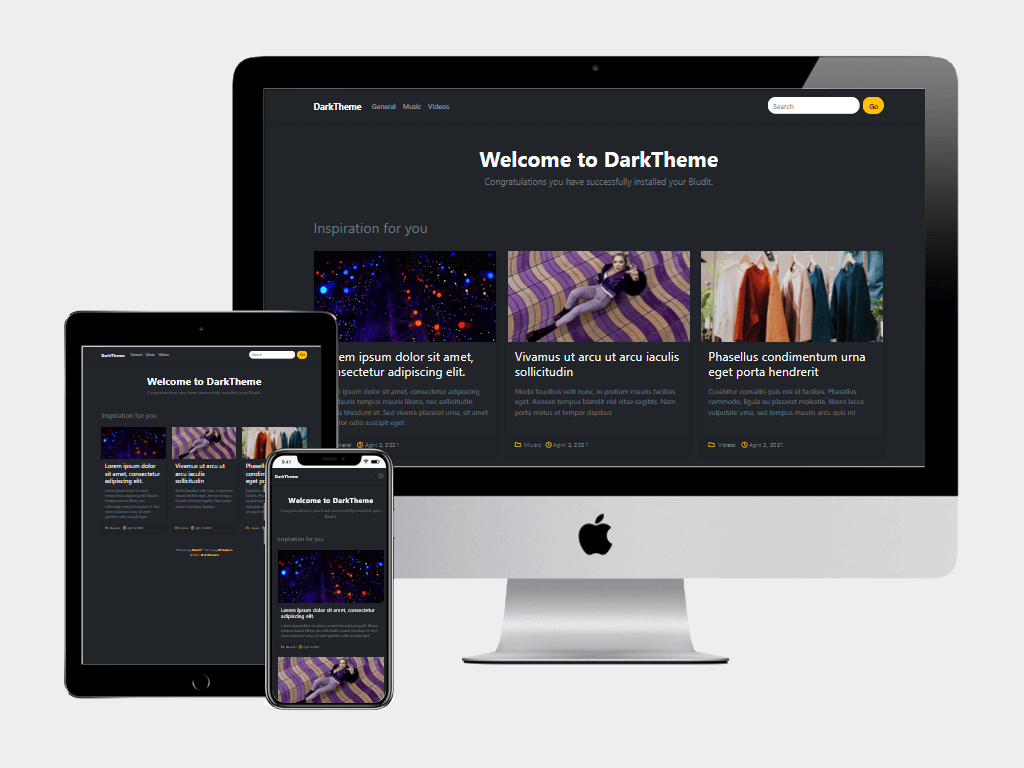 Dark Theme Bludit Theme